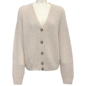 Peserico Dove Alpaca Loose Knit Cardigan